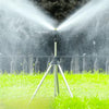 Set 360 Rotary Irrigation Tripod Lawn Garden Sprinkler Telescopic Support Sprinkler Head on Tripod Stainless