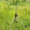 Set 360 Rotary Irrigation Tripod Lawn Garden Sprinkler Telescopic Support Sprinkler Head on Tripod Stainless